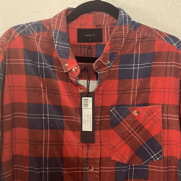 ๐ Host Pick!! ๐๐๏ธ NWT Rollas check plaid shirt-limited edition - Picture 3 of 8